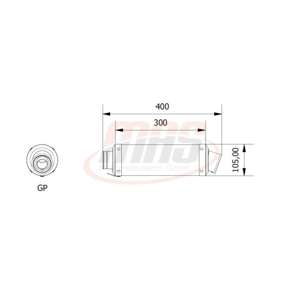 MIVV GP Edelstahl schwarz Yamaha TDM 900 02-10