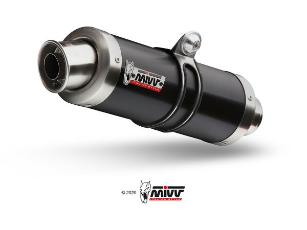 MIVV GP Edelstahl schwarz Yamaha YZF-R 125 14-16 - MT-125 15-16