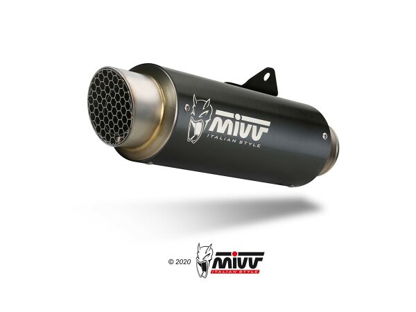 MIVV GPPro Edelstahl schwarz KTM Duke 125 21-