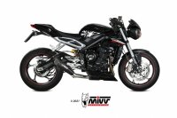 MIVV XM5 Edelstahl schwarz Triumph Street Triple R/S/RS 17-22