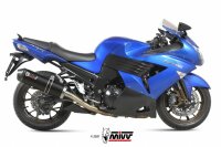 MIVV Oval Edelstahl schwarz Kawasaki ZZR 1400 08-11