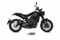 MIVV Double Gun Edelstahl schwarz BENELLI LEONCINO 500 17-20