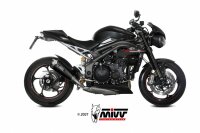 MIVV DELTA RACE Edelstahl schwarz TRIUMPH SPEED TRIPLE...