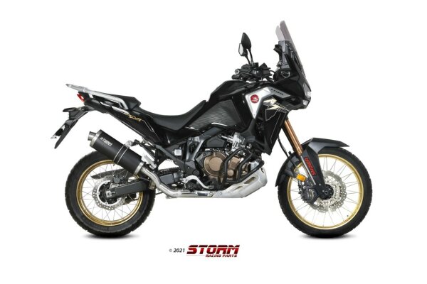 Storm by MIVV OVAL Edelstahl schwarz HONDA CRF 1100 L AFRICA TWIN 20-21