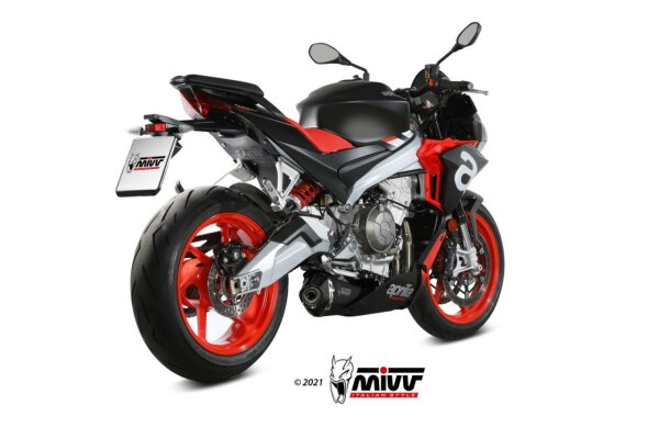 MIVV Delta Race Edelstahl schwarz mit Kat Aprilia RS 660-Tuono 660 20-24