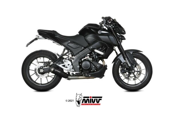 MIVV X-M1 Edelstahl schwarz YAMAHA MT 125 20-24 - YZF-R 125 19-24