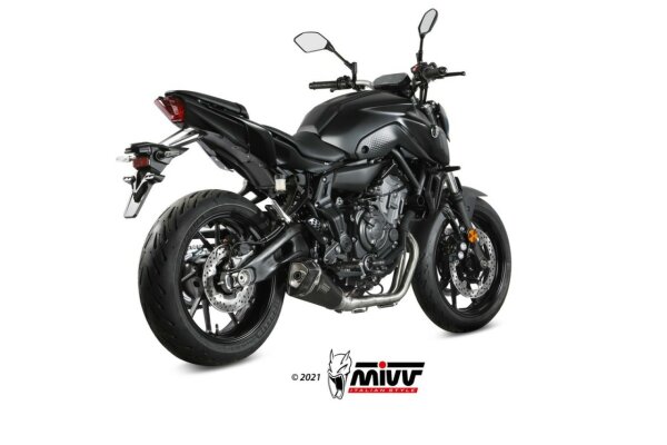 MIVV DELTA RACE Edelstahl Schwarz YAMAHA MT-07/FZ-07 21-23