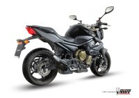 MIVV DOUBLE GUN Edelstahl schwarz YAMAHA XJ6 / XJ6 DIVERSION 09-16