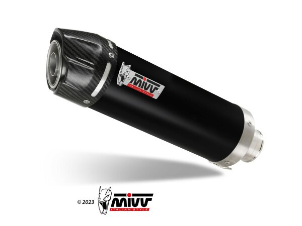 MIVV GP-C Edelstahl schwarz mit Carbonendkappe HONDA CBR 600 F 01-10