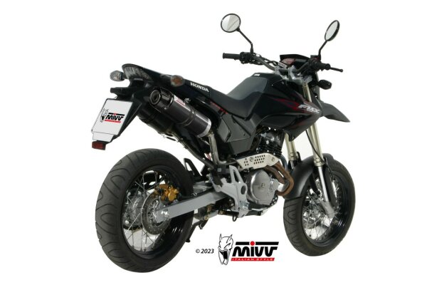 MIVV GP-C Edelstahl schwarz mit Carbonendkappe HONDA FMX 650 2005 > 2006