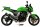 MIVV GP-C Edelstahl schwarz mit Carbonendkappe KAWASAKI Z1000 2003 > 2006
