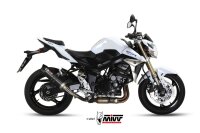 MIVV GP-C Edelstahl schwarz mit Carbonendkappe SUZUKI GSR 750 2011 > 2016