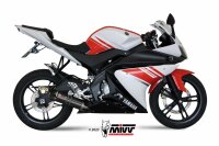 MIVV GP-C Edelstahl schwarz mit Carbonendkappe YAMAHA YZF R125 2008 > 2013
