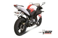 MIVV GP-C Edelstahl schwarz mit Carbonendkappe YAMAHA YZF R125 2008 > 2013