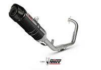 MIVV GP-C Edelstahl schwarz mit Carbonendkappe YAMAHA YZF R125 2008 > 2013