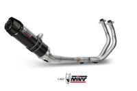MIVV GP-C Edelstahl schwarz mit Carbonendkappe YAMAHA MT-07 / FZ-07 2014-2024