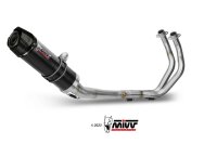 MIVV GP-C Edelstahl schwarz mit Carbonendkappe YAMAHA MT-07 / FZ-07 2014-2024