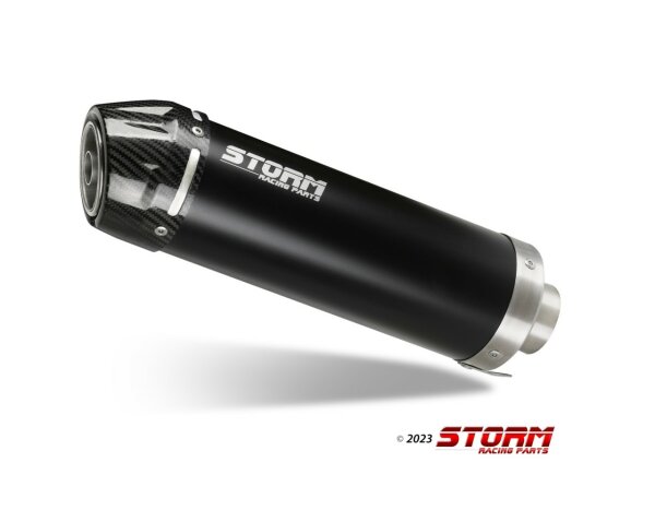 STORM by MIVV GP-C Edelstahl schwarz KAWASAKI NINJA 400 18-23