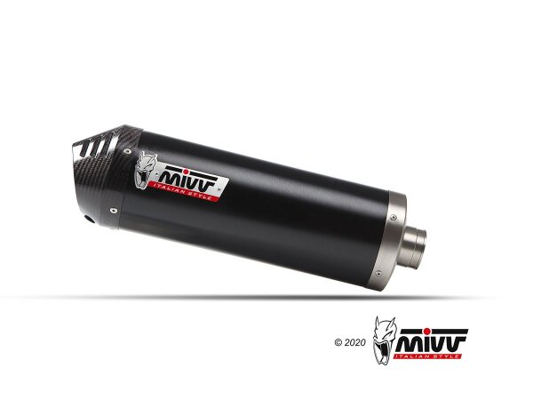 MIVV Oval Edelstahl schwarz CF MOTO 650 MT 21-23