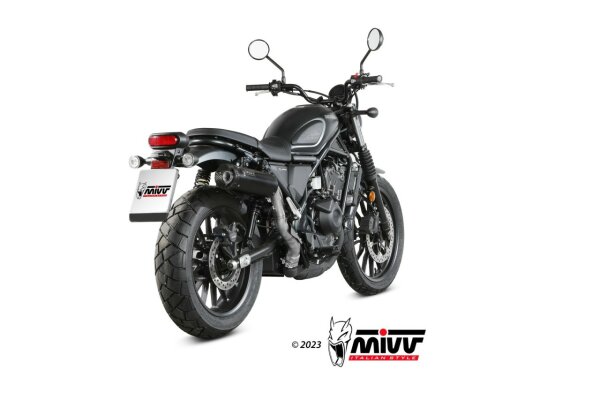 MIVV HR-1 Edelstahl schwarz mit kurzer Carbonendkappe HONDA CL 500 23-24