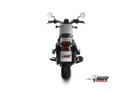 MIVV HR-1 Edelstahl schwarz mit kurzer Carbonendkappe HONDA CMX 500 REBEL 22-24