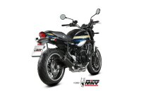 MIVV HR-1 Edelstahl schwarz mit Carbonendkappe KAWASAKI Z900 RS 18-24