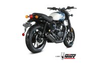 MIVV HR-1 Edelstahl schwarz, kurze Carbonendkappe ROYAL...