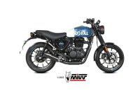 MIVV HR-1 Edelstahl schwarz, kurze Carbonendkappe ROYAL ENFIELD HNTR 350 22-24