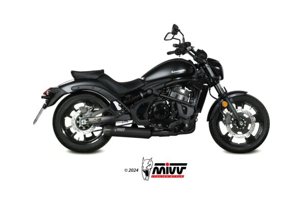 MIVV HR-1 Edelstahl schwarz KAWASAKI VULCAN S 17-23