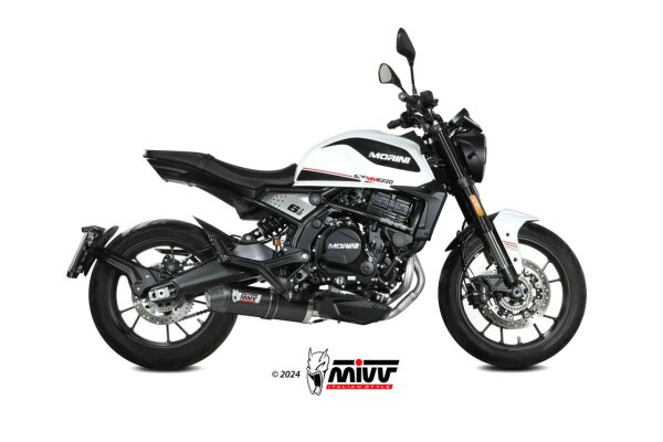 MIVV OVAL Edelstahl schwarz MOTO MORINI SEIEMMEZZO STR 22-24