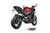 MIVV X-M5 Edelstahl schwarz TRIUMPH STREET TRIPLE 765...