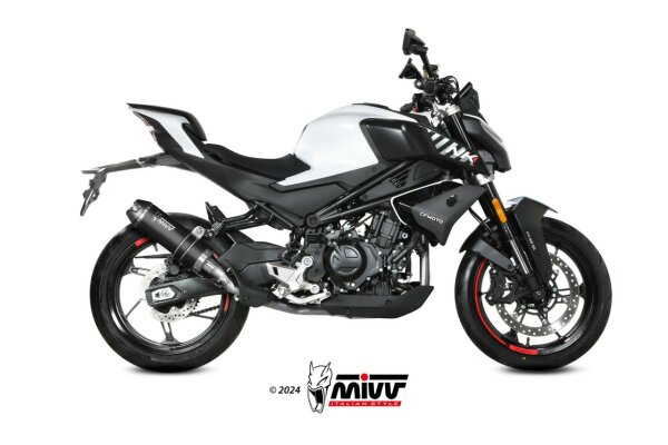 MIVV AK-1 Edelstahl schwarz CF MOTO 450NK 23-24