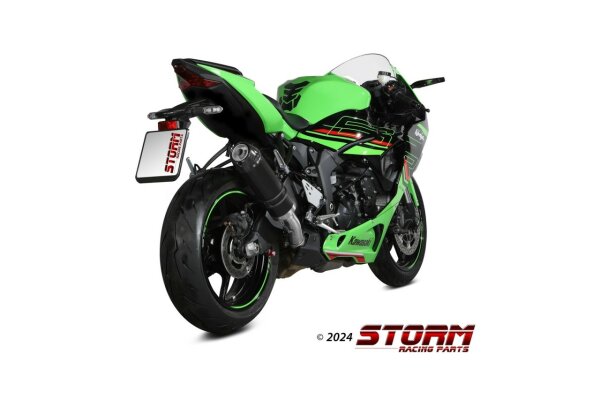 STORM by MIVV GP-C Edelstahl schwarz KAWASAKI ZX-6 R 636 2024-2025