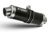STORM by MIVV Oval Edelstahl schwarz MOTO MORINI SEIEMMEZZO STR 22-24