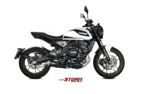 STORM by MIVV Oval Edelstahl schwarz MOTO MORINI SEIEMMEZZO STR 22-24
