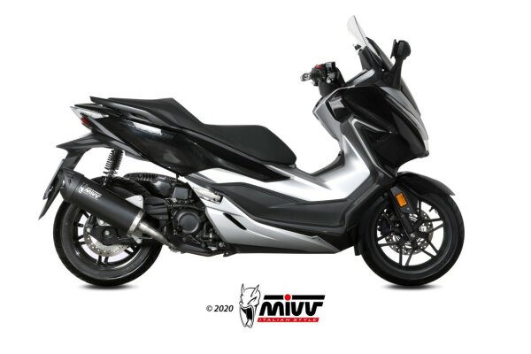 MIVV MOVER Edelstahl schwarz inkl. Kat HONDA FORZA 300 2018 > 2020