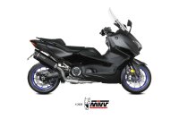 MIVV SR-1 Edelstahl schwarz- Krümmer silber -YAMAHA T-MAX 560 2025