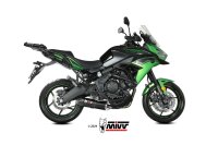MIVV OVAL Edelstahl schwarz mit Kat KAWASAKI Versys 650...
