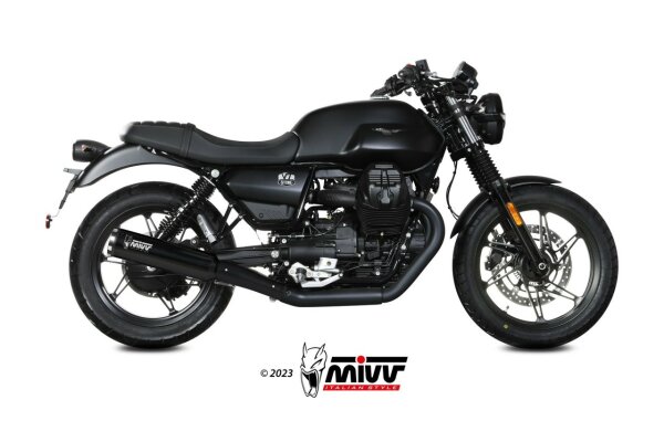 MIVV HR-1 Edelstahl schwarz MOTO GUZZI V7 STONE 21-24