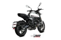 MIVV OVAL Edelstahl schwarz MOTO MORINI SEIEMMEZZO STR 22-24