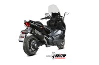MIVV SR-1 Edelstahl schwarz mit Kat SYM MAXSYM TL 508 21-24