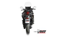 MIVV SR-1 Edelstahl schwarz mit Kat SYM MAXSYM TL 508 21-24
