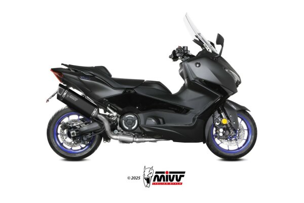 MIVV SR-1 Edelstahl schwarz- Krümmer silber -YAMAHA T-MAX 560 2025