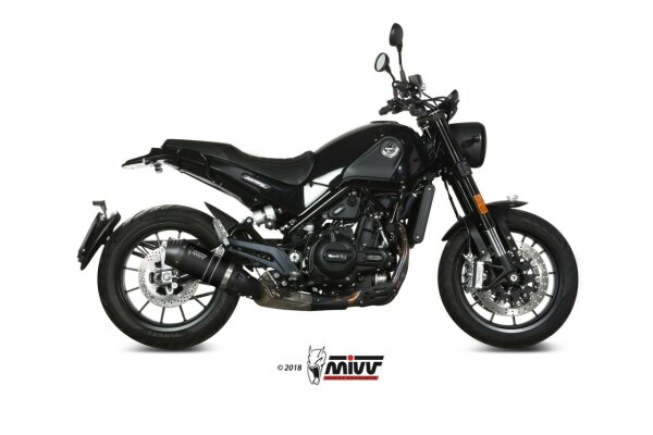 MIVV Oval Edelstahl schwarz BENELLI LEONCINO 500 17-25