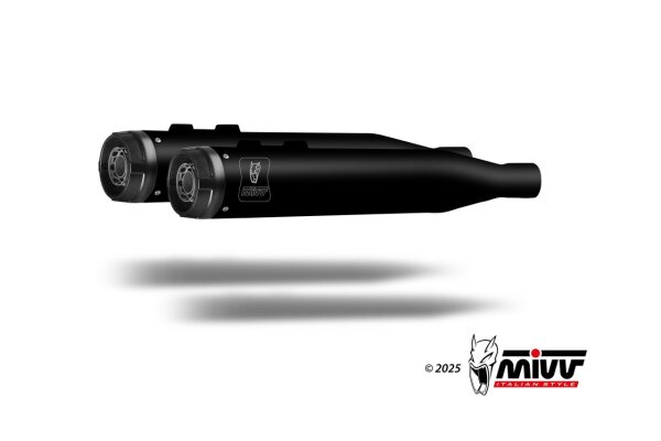 MIVV HR-1 Edelstahl schwarz HARLEY DAVIDSON CVO ROAD-STREET GLIDE-ULTRA 24-26