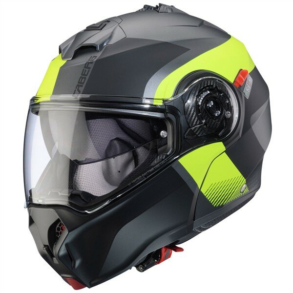 Caberg Helm Duke Evo Indy matt-gun metallic/schwarz-fluo-gelb