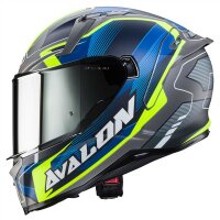 Caberg Helm Avalon X Optic matt-grau/blau-fluo-gelb