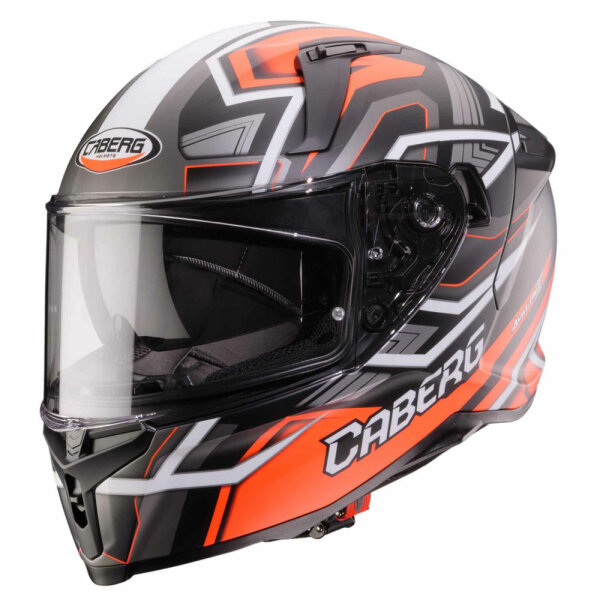 Caberg Helm Avalon X Brama matt-schwarz/fluo-rot-anthrazit