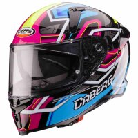 Caberg Helm Avalon X Brama schwarz/hellblau-fluo-gelb-Fuchsia