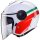 Caberg Helm Soho Zephyr Italia weiß/grün-rot